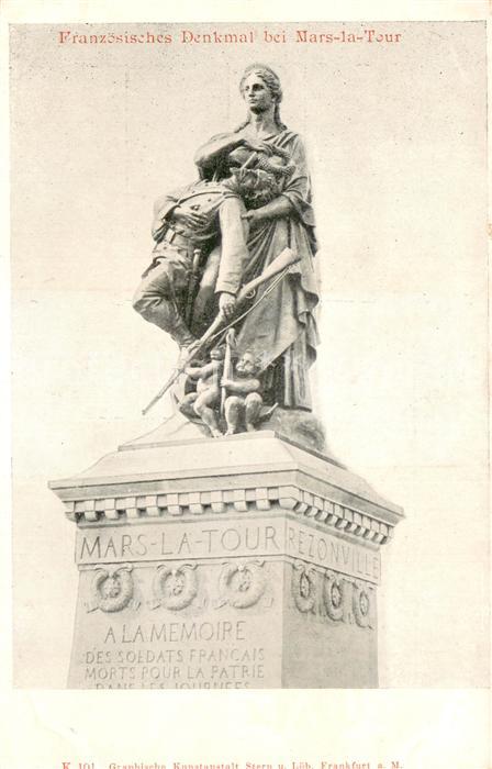 Mars-la-Tour Französisches Denkmal Statue Kriegerden