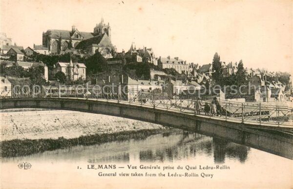 Le Mans Sarthe Vue generale prise du Quai Ledru Rollin