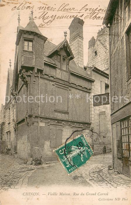 Chinon Indre et Loire Vieille Maison Rue du Grand Carrol