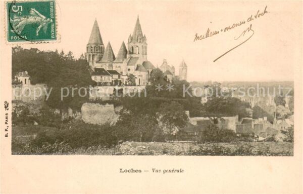 Loches Indre et Loire Vue generale Le Chateau