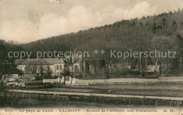 Valmont Seine-Maritime Ruinesde l’Abbaye vue d_ensemble