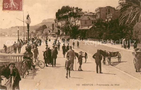 Menton Alpes Maritimes Promenade du Midi