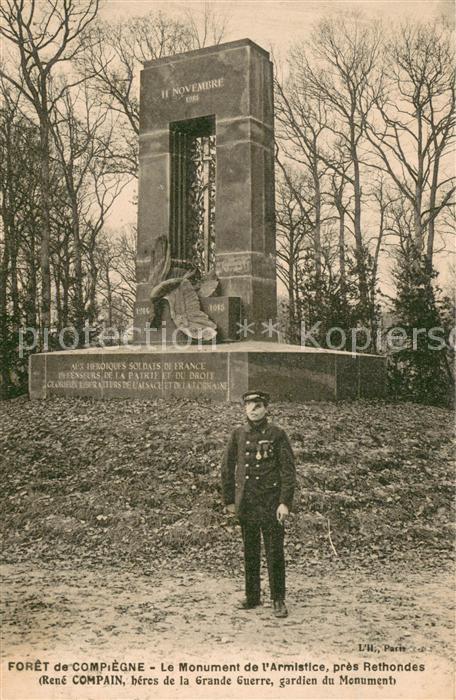 Foret de Compiegne Monument de l'Armistice près Rethondes