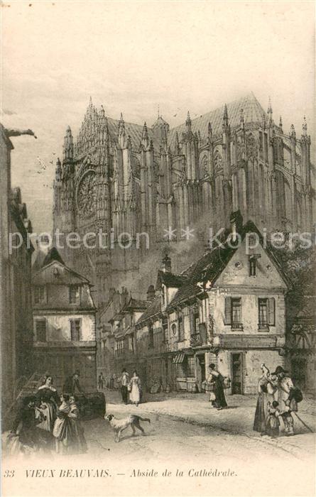Vieux Beauvais Abside de la Cathedrale peinture Künstl