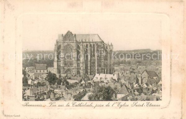 Beauvais 60 Vue sur la Cathedrale prise de l'Eglise