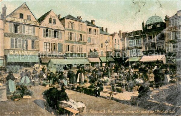 Beauvais 60 Un coin du marché Place de l_Hôtel de V