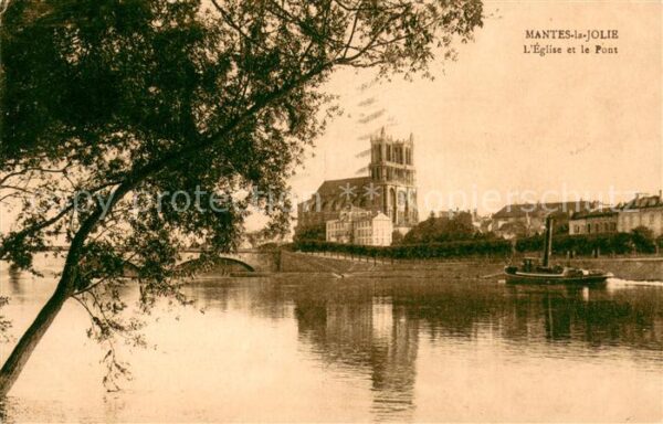 Mantes-la-Jolie Eglise et le Pont