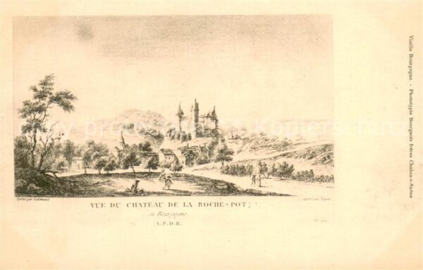 Chalon-sur-Saone Vue du Chateau de la Roche Pot