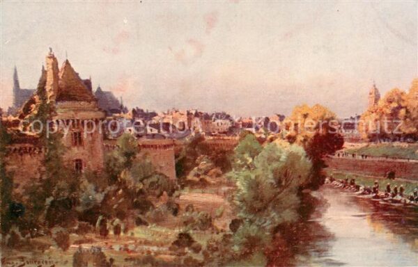 Vannes 56 Vue partielle Aquarell