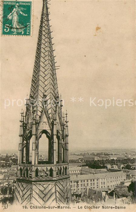 Chalons-sur-Marne Le Clocher Notre Dame