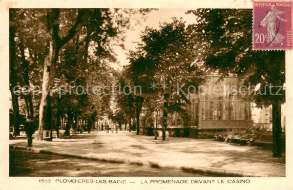 Plombieres-les-Bains Vosges La Promenade devant le Casino