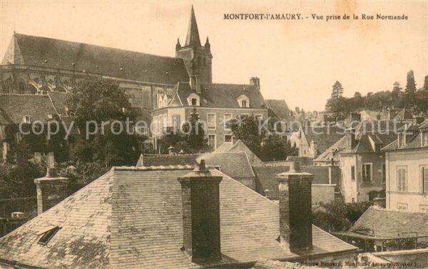 Montfort-l Amaury Vue prise de la Rue Normande