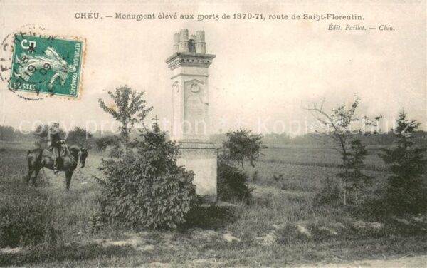 Cheu Monument eleve aux morts de 1870-71 rou