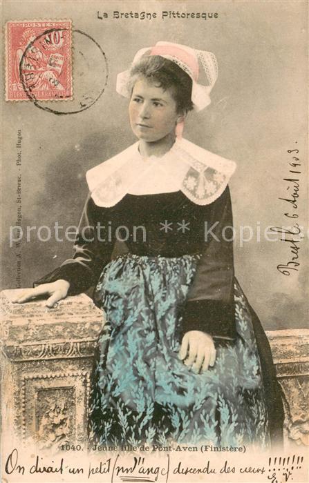 Pont-Aven La Bretagne Pittoresque Jeune fille de