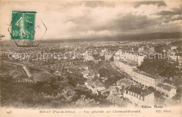Royat Puy de Dome Vue generale sur Clermont Ferrand