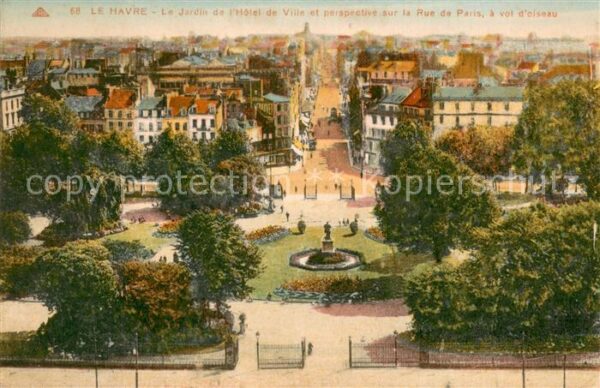 Le Havre Le Jardin de l’Hotel de Ville et perspe