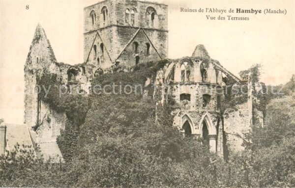 Hambye Ruines de l'Abbaye vue des terrasses