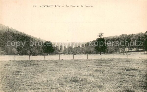 Montreuillon Le pont et la prairie