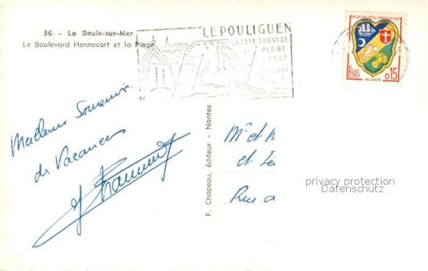 La Baule sur Mer Boulevard Hennecart et la plage – Bild 2
