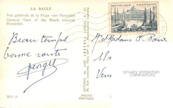 La Baule sur Mer Vue Generale de la plage vers Pornichet – Bild 2