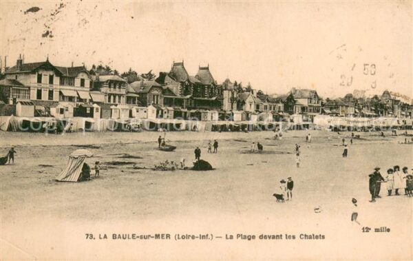 La Baule sur Mer La plage devant les chalets