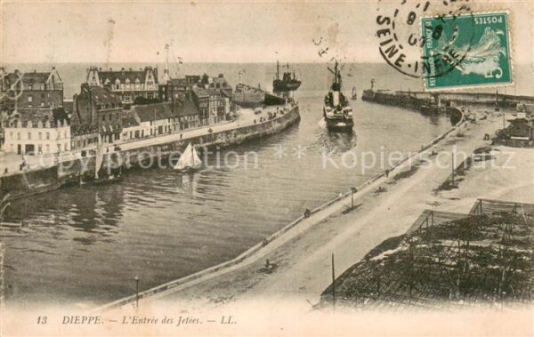 Dieppe 76 Entrée des jetées