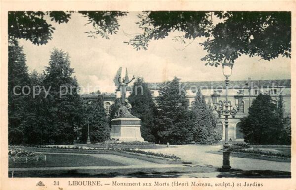 Libourne Monument aux Morts et jardins Sculpteur