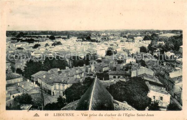 Libourne Vue prise du clocher de l'Eglise Saint