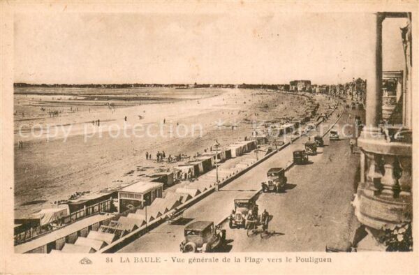 La Baule sur Mer Vue Generale de la plage vers le Poulig