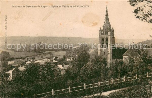 Beaumont-le-Roger Eglise et Vallee de Beaumontel