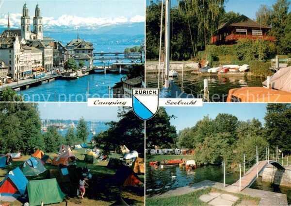 Zuerich ZH Camping Seebucht mit Restaurant Chalet