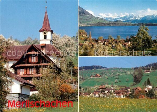 Merlischachen Kirche Vierwaldstättersee Panorama