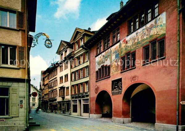Appenzell IR Hauptgasse mit Rathaus