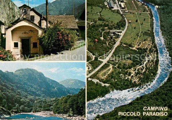 Avegno Kapelle Fliegeraufnahme Camping Piccolo