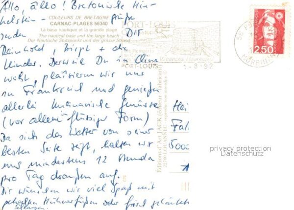Carnac Plage La base nautique et la grande plage Vue – Bild 2