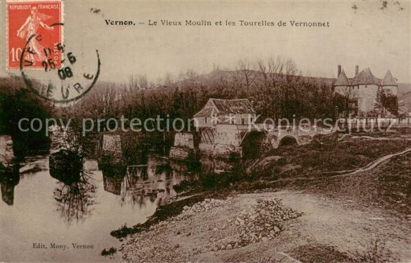 Vernon 27 Vieux moulin et les Tourelles de Vernon