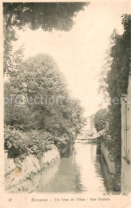 Evreux 27 Un bras de l Iton Rue Dubais