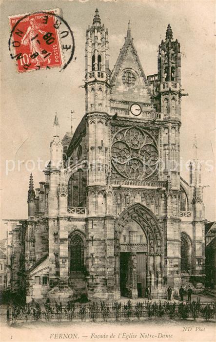 Vernon 27 Facade de l Eglise Notre Dame