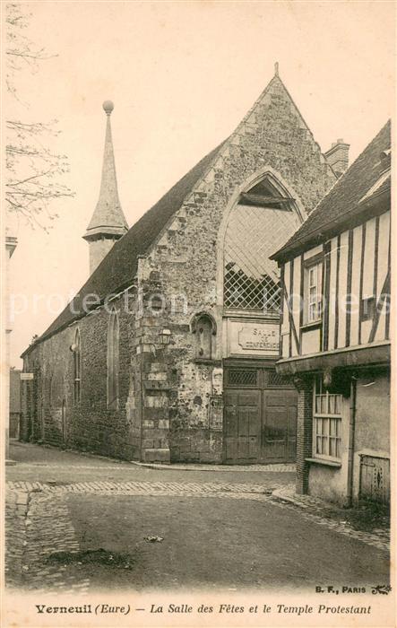 Verneuil-sur-Avre Salle des Fêtes et le Temple Protestant
