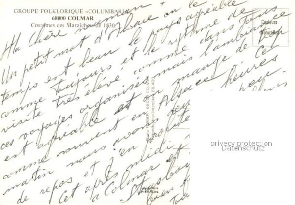 Colmar 68 Groupe Folklorique Columbaria Costumes – Bild 2