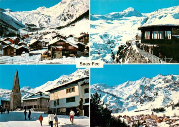 Saas-Fee Wintersportplatz Alpen