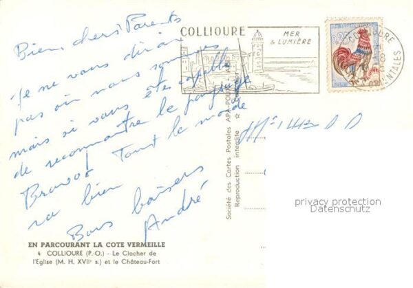 Collioure 66 Clocher de l Eglise Chateau Fort – Bild 2