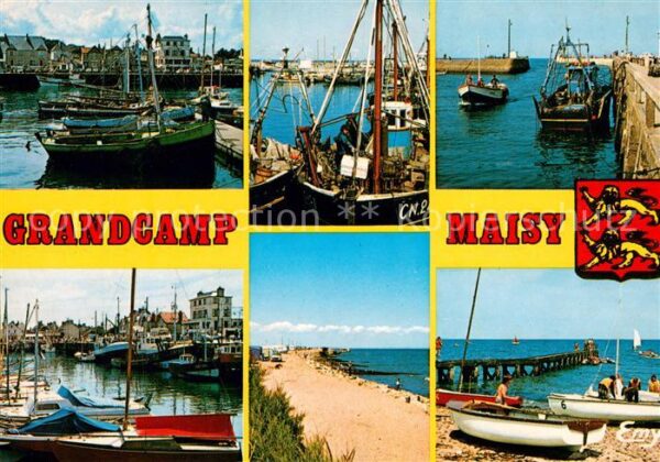 Grandcamp Maisy Calvados Différents aspects du port et la plage
