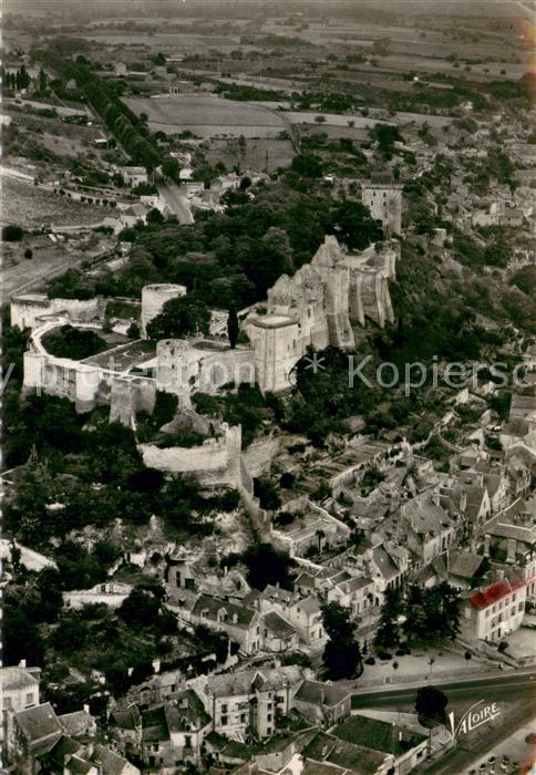 Chinon Indre et Loire Chateau dominant le vieux Chinon vu d a
