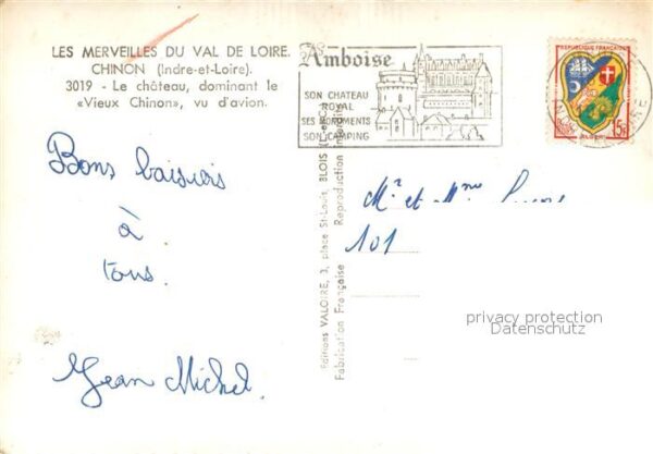 Chinon Indre et Loire Chateau dominant le vieux Chinon vu d a – Bild 2