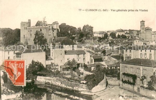 Clisson Vue generale prise du Viaduc