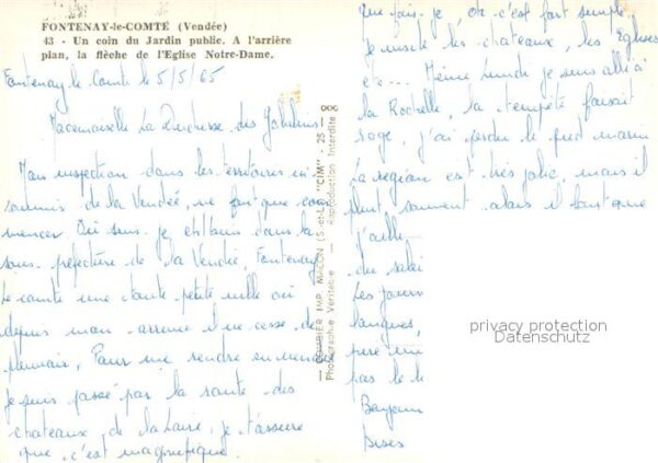 Fontenay-le-Comte Un coin du Jardin public A l’arriere pl – Bild 2