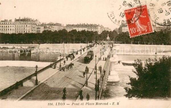 Lyon France Pont et Place Morand