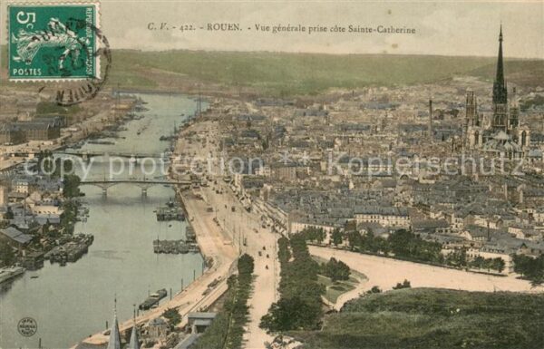Rouen Vue generale prise cote Sainte Catherin