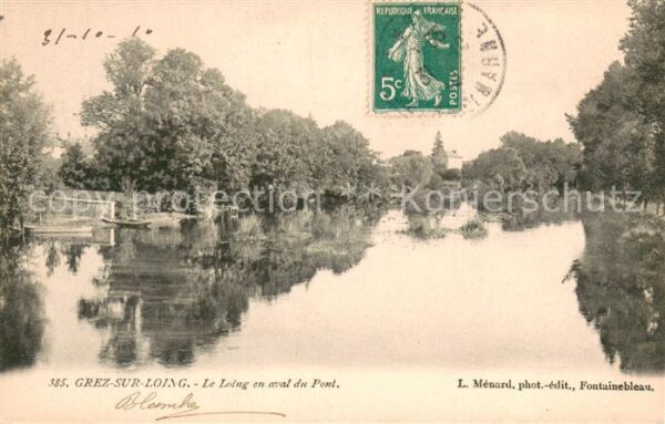 Grez-sur-Loing Le Loing en aval du Pont